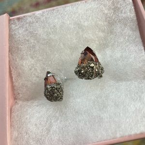 Champagne Pyrite Dipped Earrings